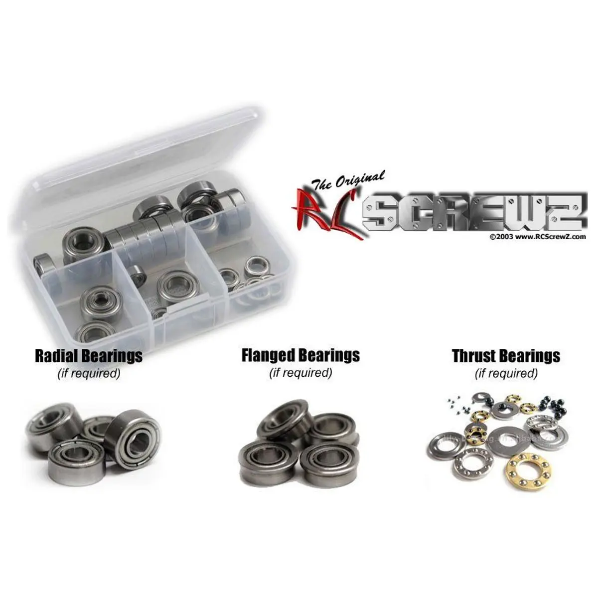 RC Screwz Metal Shielded Bearing Kit for Redcat Racing TR-MT8e BE6s #rcr061b