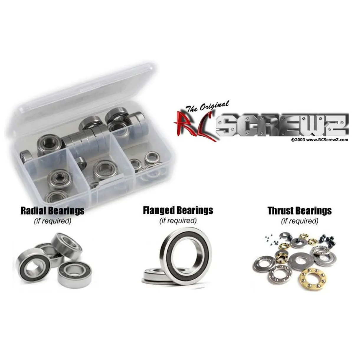 RC Screwz Rubber Shielded Bearing Kit for Redcat Racing TR-MT8e #rcr051r