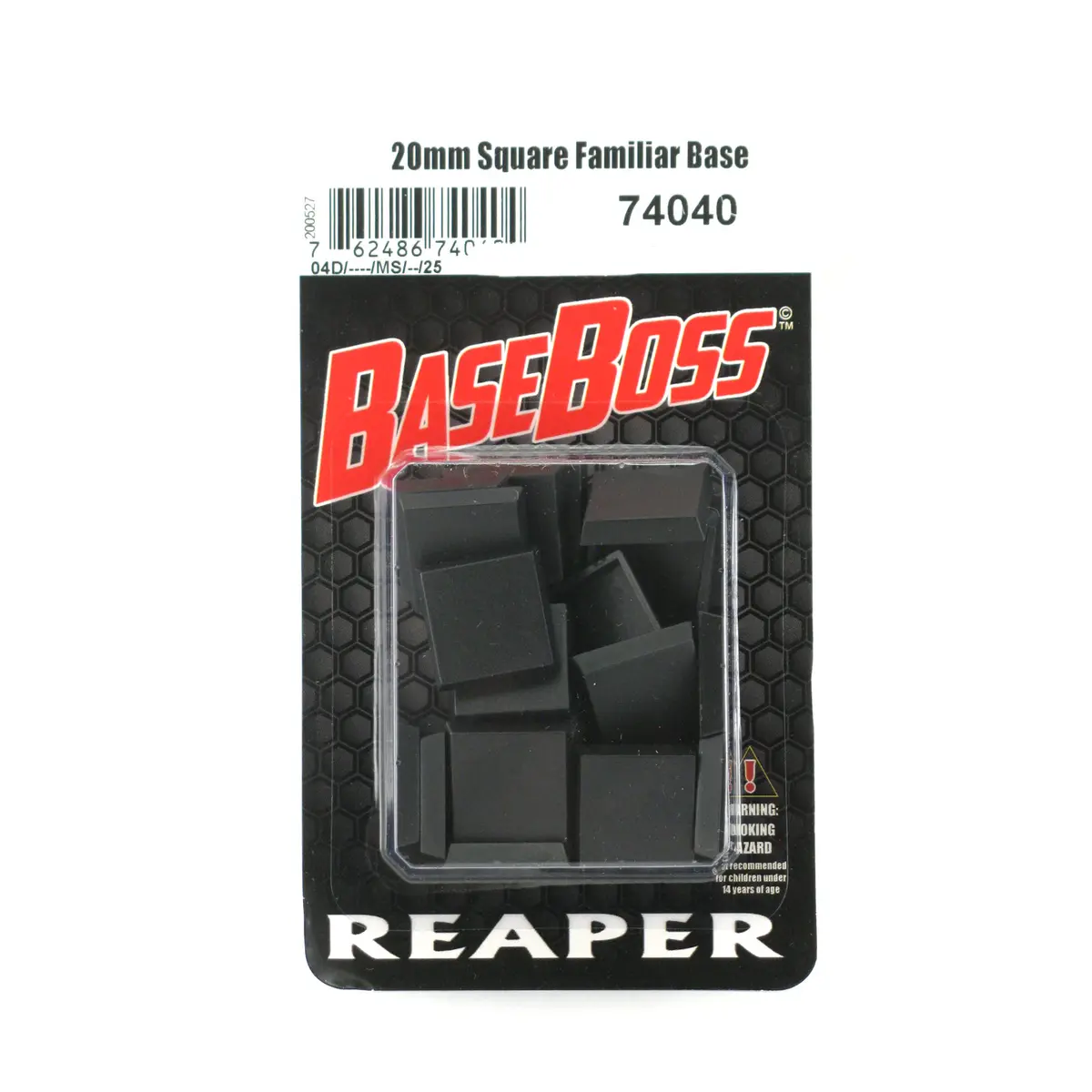 Reaper Miniatures 20mm Square Plastic Flat Top Base (25) RPG Accessory #74040
