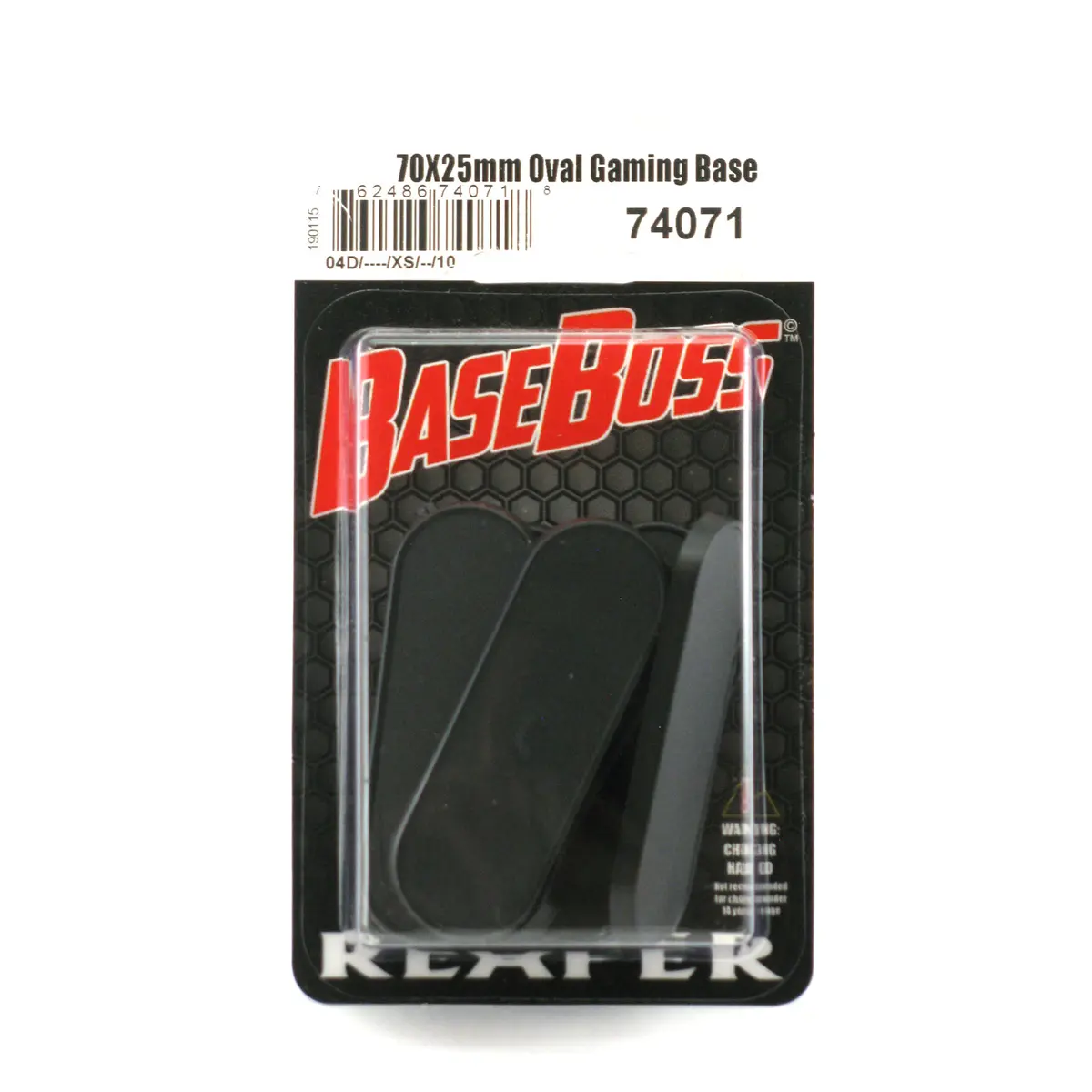 Reaper Miniatures 70mm x 25mm Oval Gaming Base (10) #74071 Accessory