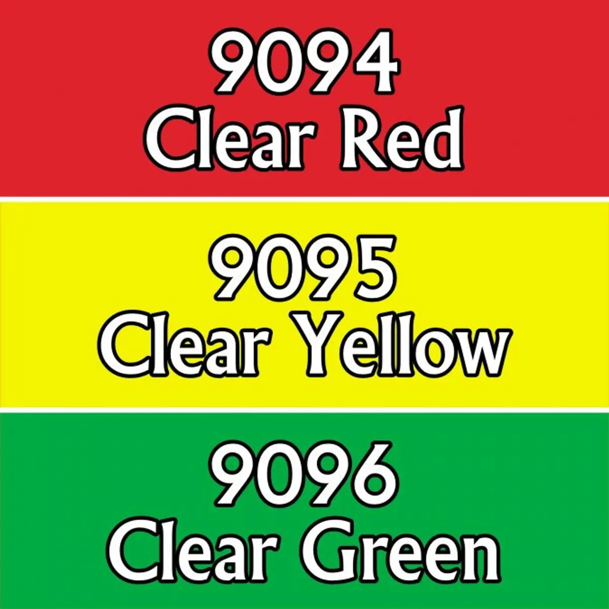 Reaper Miniatures Clear Brights 1 #09732 Master Series Triads 3 Pack .5oz Paint