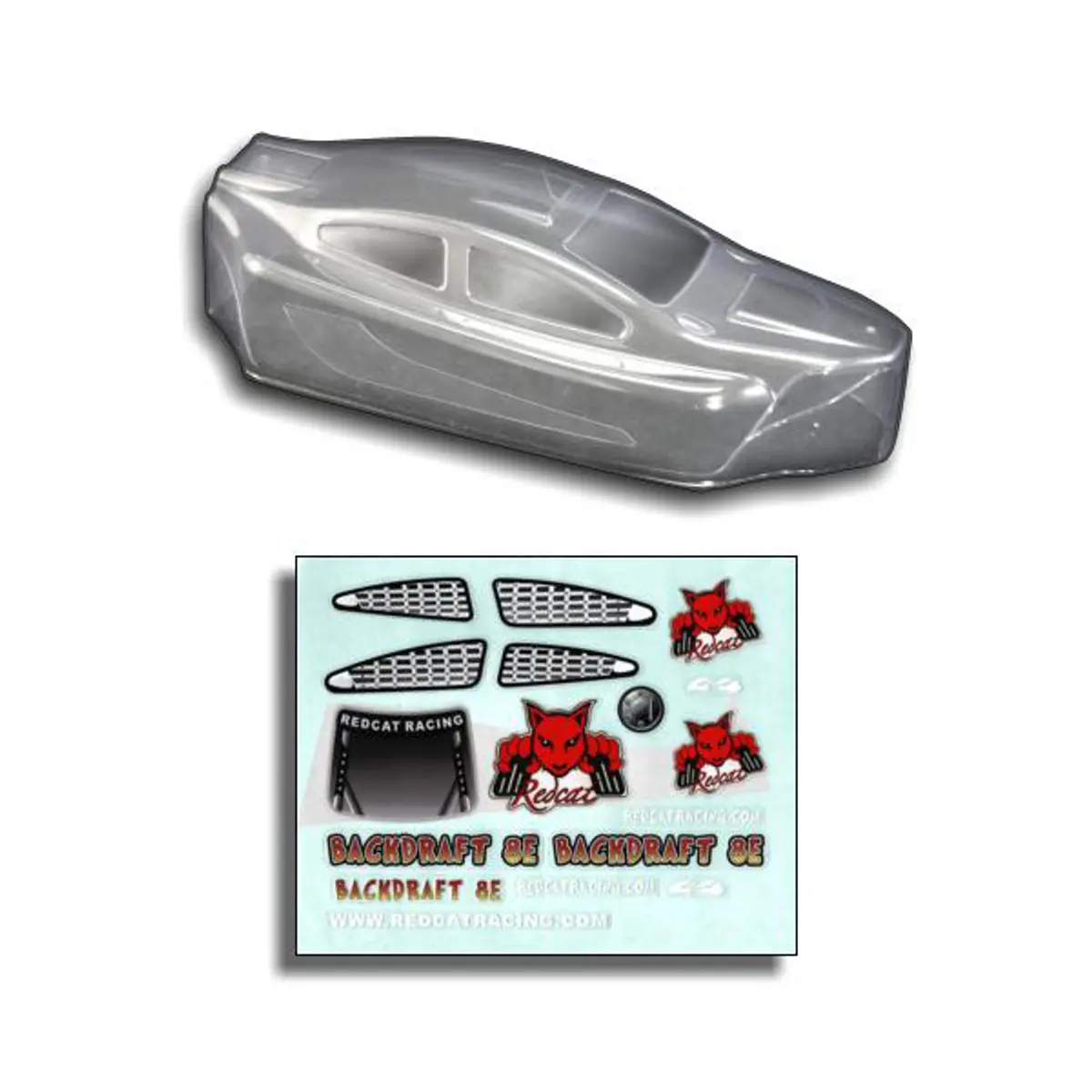 Redcat Racing Part BS803-003C Clear Buggy Body with Decal Sheet for Backdraft