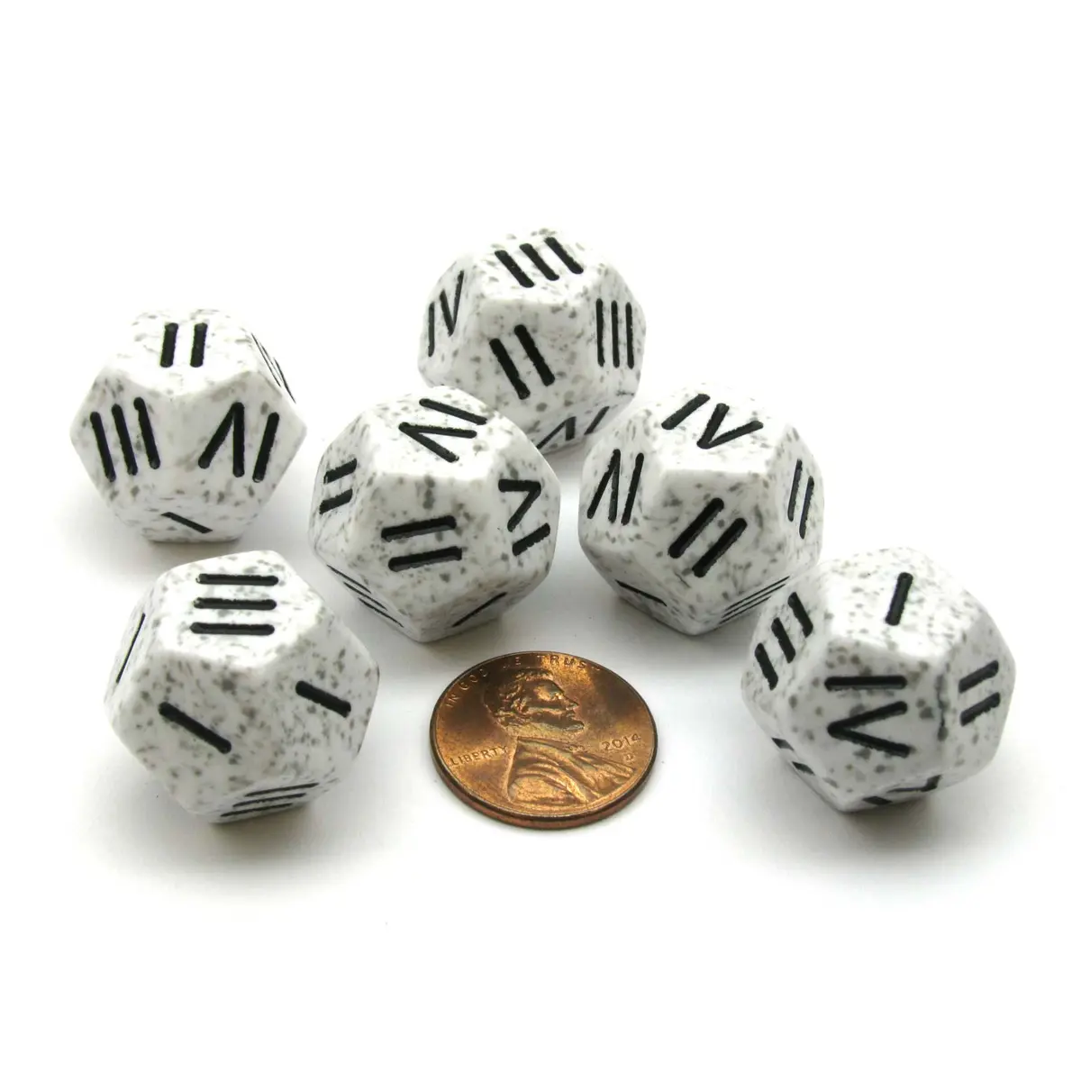 Speckled Roman Arctic Camo D4 Chessex Dice, 6 Pieces