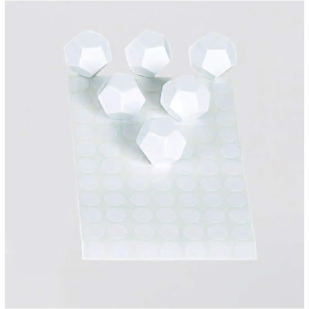 White Opaque Blank 12 Sided Dice(D12) Cubes 25mm (1in) Set of 6 Dice with Stickers Koplow Games